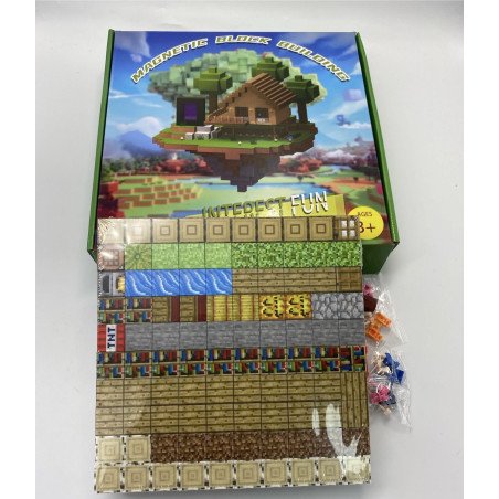 KLOCKI MAGNETYCZNE 200PCS MINECRAFT