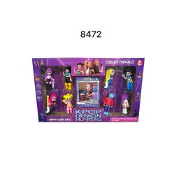 ZESTAW 8SZT FIGURKI + KARTA K-POP DEMON HUNTERS