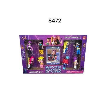 ZESTAW 8SZT FIGURKI + KARTA K-POP DEMON HUNTERS