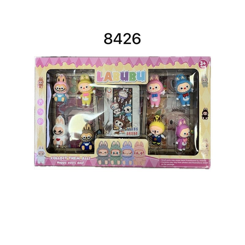 ZESTAW 8SZT FIGURKI + KARTA LABUBU