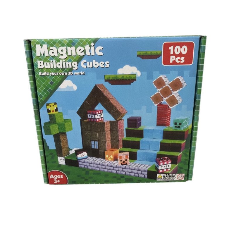 KLOCKI MAGNETYCZNE 100PCS MY WORLD MINECRAFT