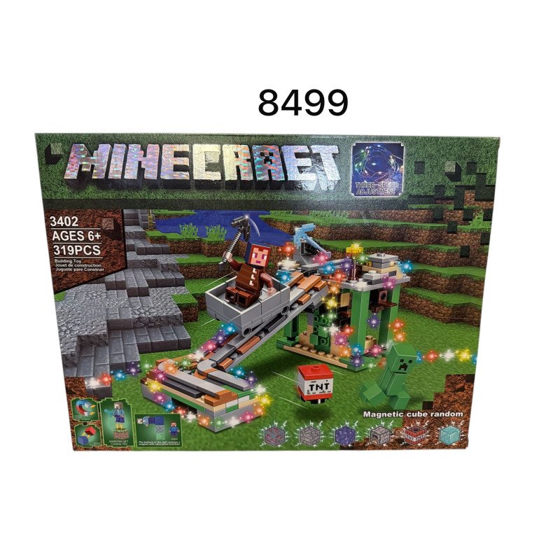 KLOCKI 3402 MINECRAFT MAGNETYCZNY LEDOWE