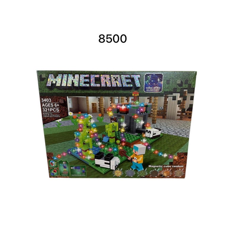 KLOCKI 3403 MINECRAFT MAGNETYCZNY LEDOWE
