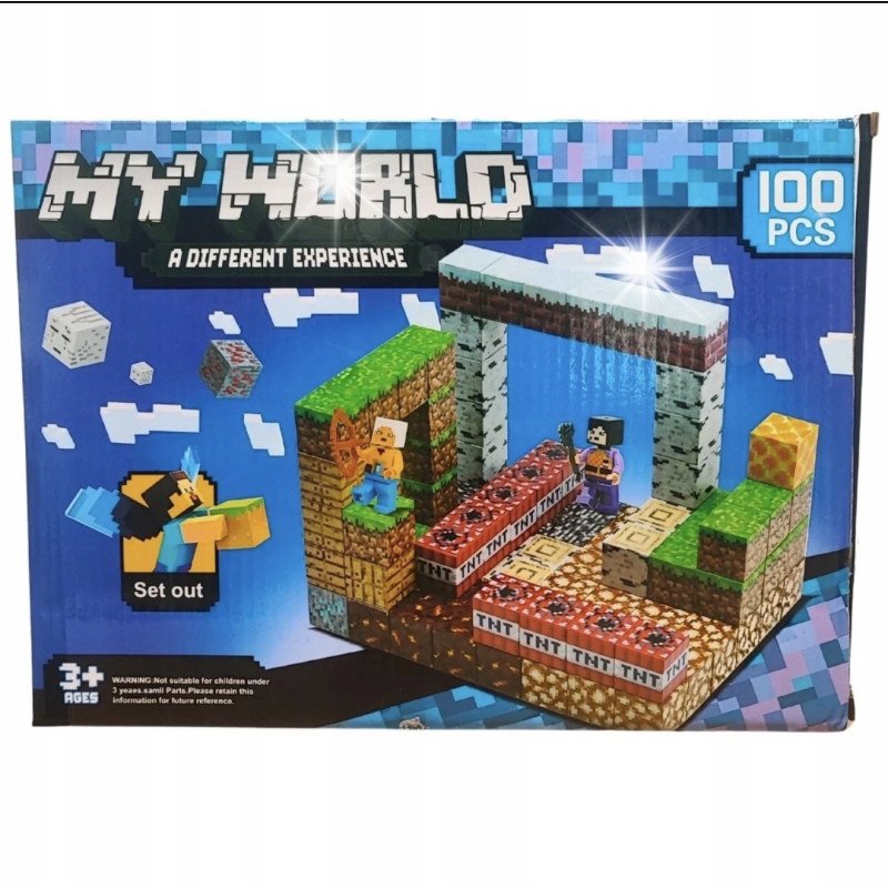 KLOCKI MAGNETYCZNE 100PCS MY WORLD MINECRAFT
