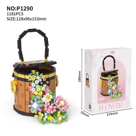 KLOCKI FLOWERS KWIATY