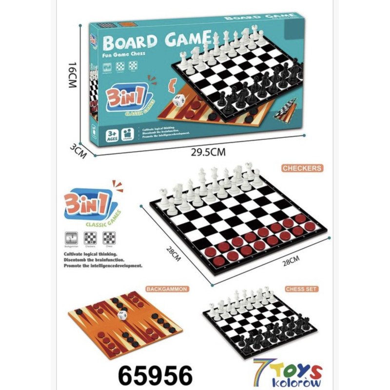 GRA LOGICZNA BOARD GAME 3 IN 1