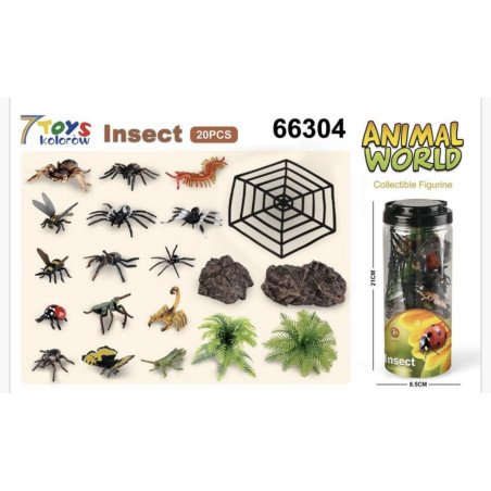 ZABAWKOWY ZWIERZAT INSECT 20PCS