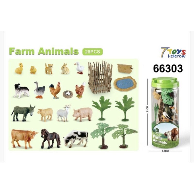 ZABAWKOWY ZWIERZAT FARM ANIMAL 28PCS