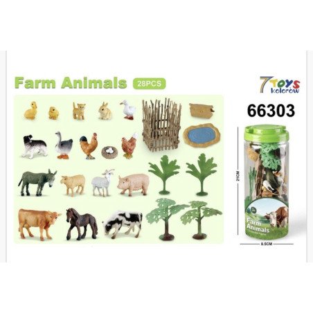 ZABAWKOWY ZWIERZAT FARM ANIMAL 28PCS