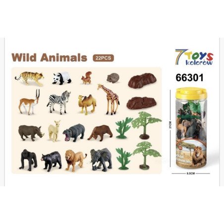 ZABAWKOWY ZWIERZAT WILD ANIMAL 22PCS