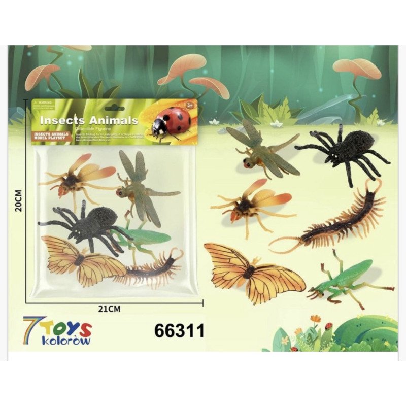 ZABAWKOWY ZWIERZAT INSECT 6PCS