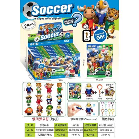 SASZETKI BRELOK SQUISHY PIŁKARSKIE WORLD CUP 2026