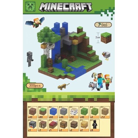 KLOCKI MAGNETYCZNE 300PCS MINECRAFT
