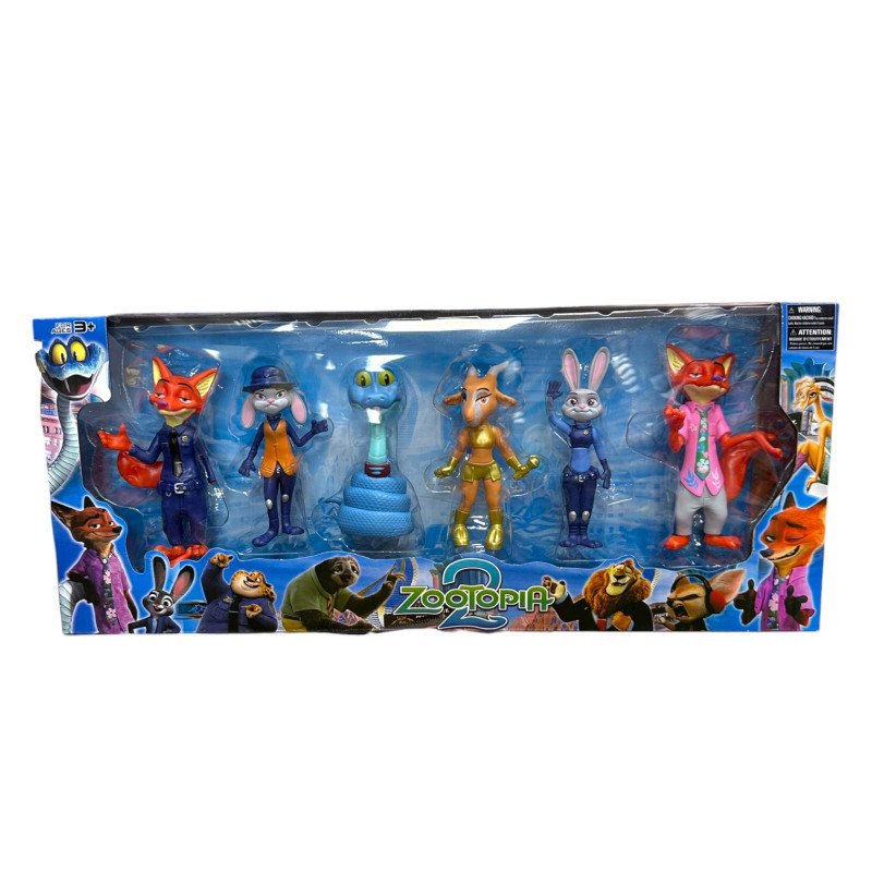 ZESTAW 6SZT FIGURKI ZOOTOPIA