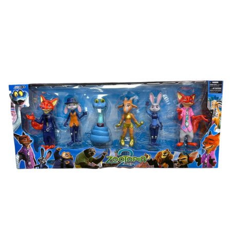 ZESTAW 6SZT FIGURKI ZOOTOPIA