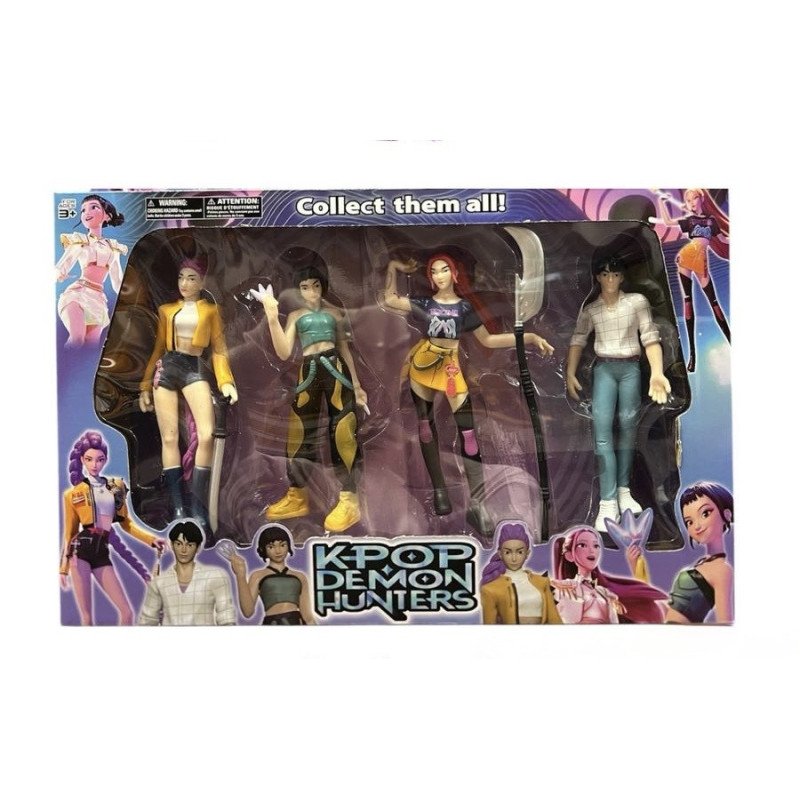 ZESTAW 4SZT FIGURKI K-POP DEMON HUNTERS