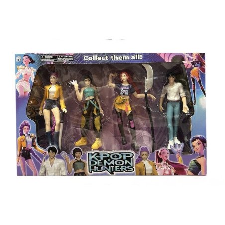 ZESTAW 4SZT FIGURKI K-POP DEMON HUNTERS