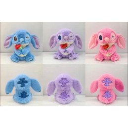 PLUSZAK MASKOTKA STITCH Z RÓŻA 25CM