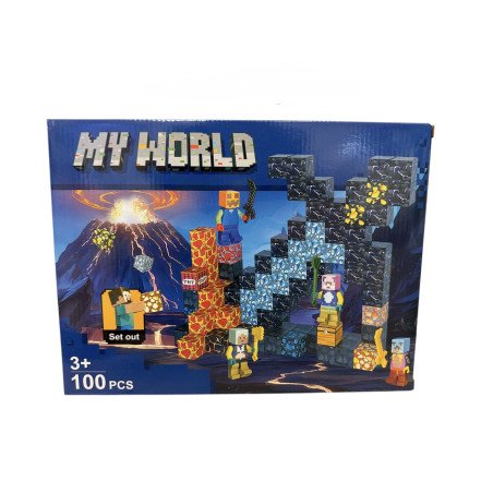 KLOCKI MAGNETYCZNE 100PCS MINECRAFT