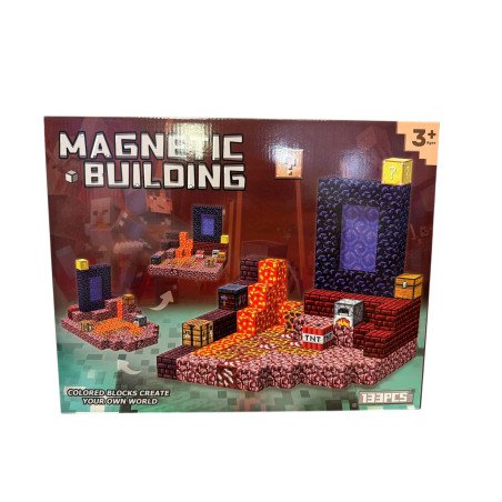 KLOCKI MAGNETYCZNE 133PCS MINECRAFT