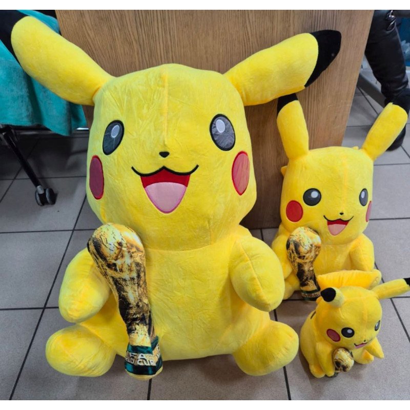 PLUSZAK MASKOTKA PIKACHU WORLD CUP 80CM