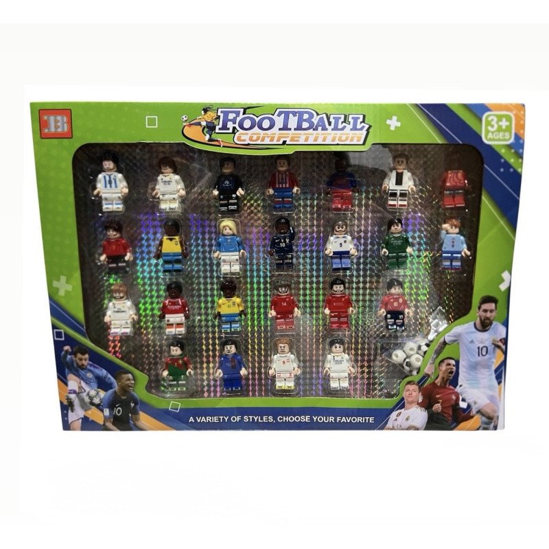 ZESTAW 24SZT FIGURKI PIŁKARSKIE FOOTBALL COMFETITION