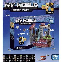 KLOCKI MAGNETYCZNE 184PCS MY WORLD MINECRAFT