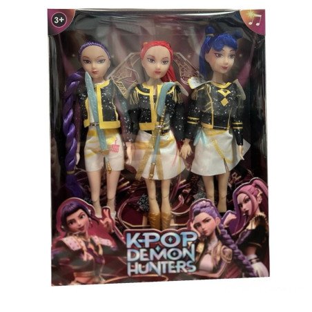ZESTAW 3SZT LALKA K-POP Z DŹWIĘKIEM