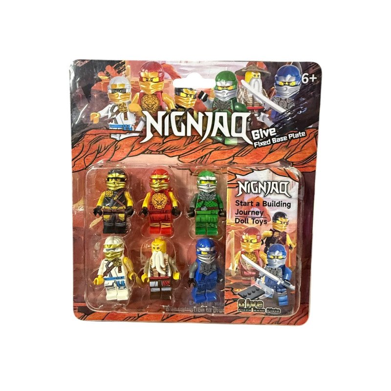 ZESTAW 6SZT FIGURKI NINJA