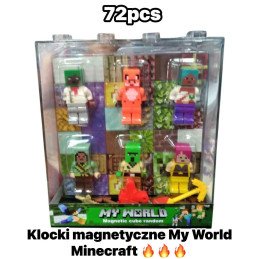 KLOCKI MAGNETYCZNE 72PCS MY WORLD MINECRAFT