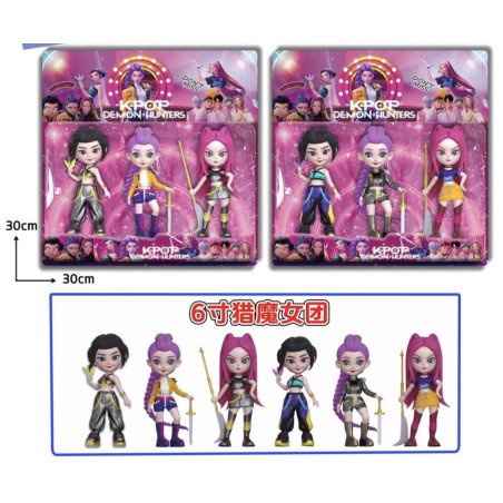 ZESTAW 3SZT FIGURKA K-POP DEMON HUNTERS
