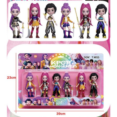 ZESTAW 6SZT FIGURKI K-POP DEMON HUNTERS