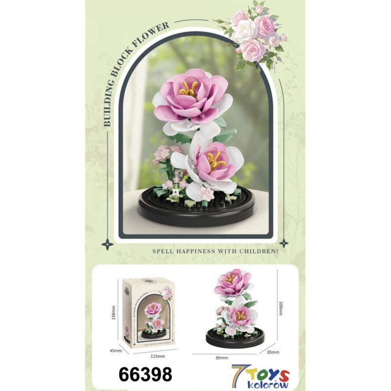 KLOCKI KWIATY MIX 4 MODEL