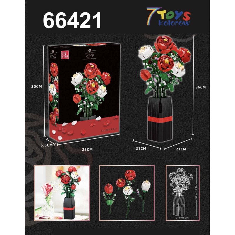 KLOCKI KWIATY FLOWERS