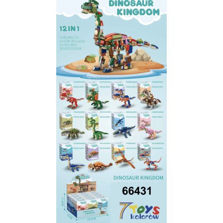 KLOCKI DINOZAUR WORLD 12W1