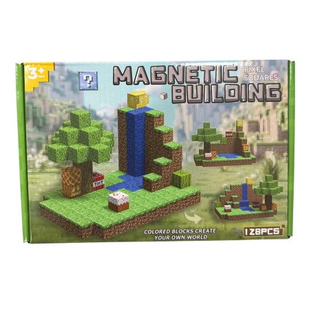 KLOCKI MAGNETYCZNE 128PCS MINECRAFT