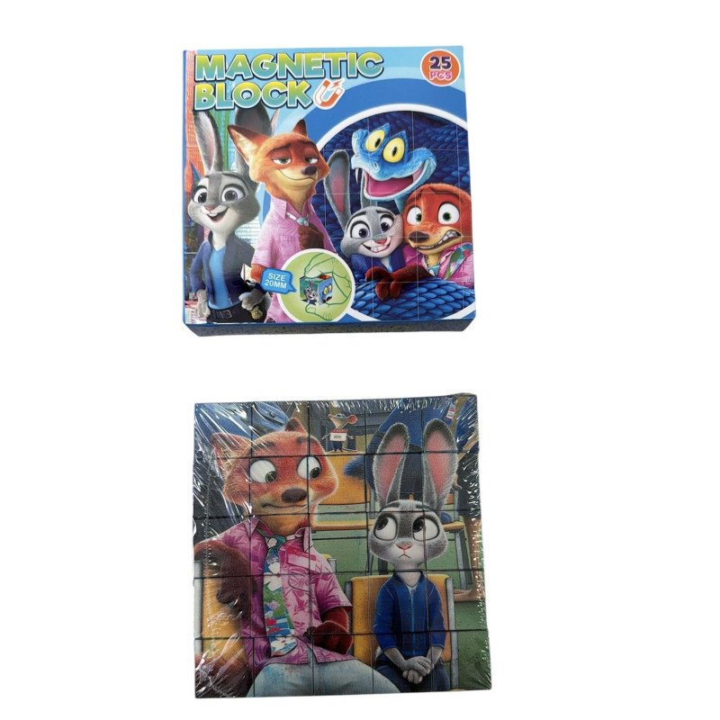 KLOCKI MAGNETYCZNE 25PCS ZOOTOPIA