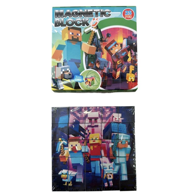 KLOCKI MAGNETYCZNE 25PCS MINECRAFT