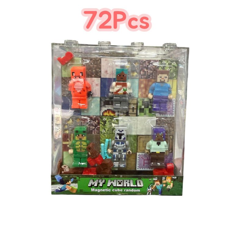 KLOCKI MAGNETYCZNE 72PCS MY WORLD MINECRAFT