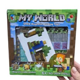 KLOCKI MAGNETYCZNE 3604 109PCS MY WORLD MINECRAFT