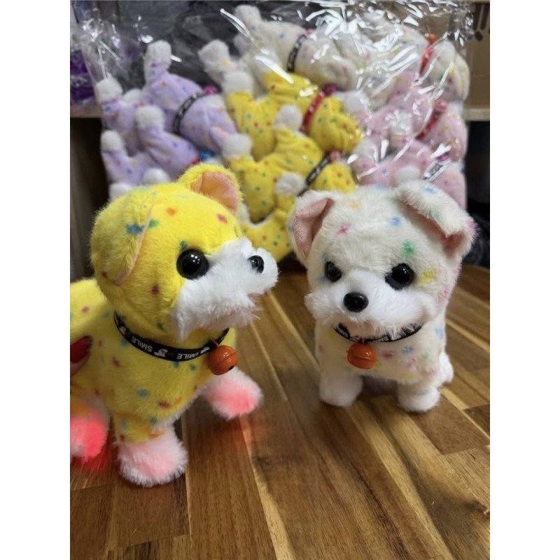 MASKOTKA CHODZĄCY SZCZEKAJĄCY PIESEK NA BATERIE