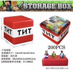 KLOCKI MAGNETYCZNE 200PCS CZERWONY BOX