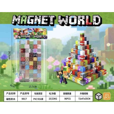 KLOCKI MAGNETYCZNE 101PCS MINECRAFT