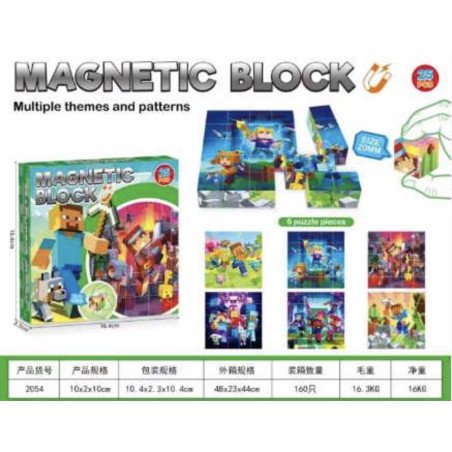 KLOCKI MAGNETYCZNE 25PCS MINECRAFT
