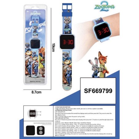 ZOOTOPIA ZEGAREK ZABAWKOWY
