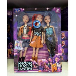 ZESTAW 3SZT LALKA K-POP 30CM Z DŹWIĘKIEM