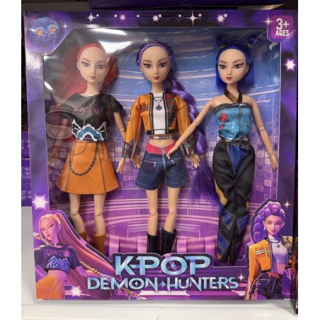 ZESTAW 3SZT LALKA K-POP 30CM