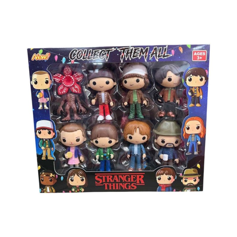 ZESTAW 8SZT FIGURKI STRANGER THINGS