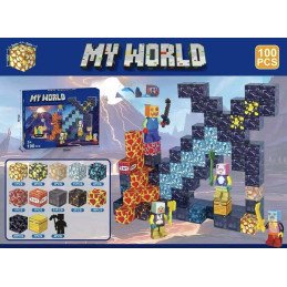KLOCKI MAGNETYCZNE 100PCS MY WORLD MINECRAFT