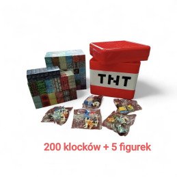 KLOCKI MAGNETYCZNE 205PCS MINECRAFT
